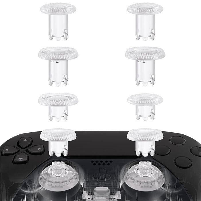 ThumbsGear V3 Austauschbare Ergonomische Thumbsticks für PS5/PS4 Transparent